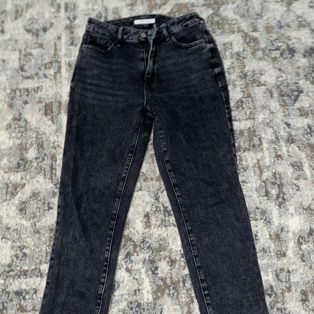 pacsun black wash high waisted mom jeans